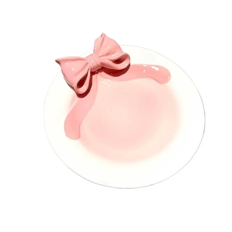 

Handmade relief ceramic plate cute dessert plate high value steak plate