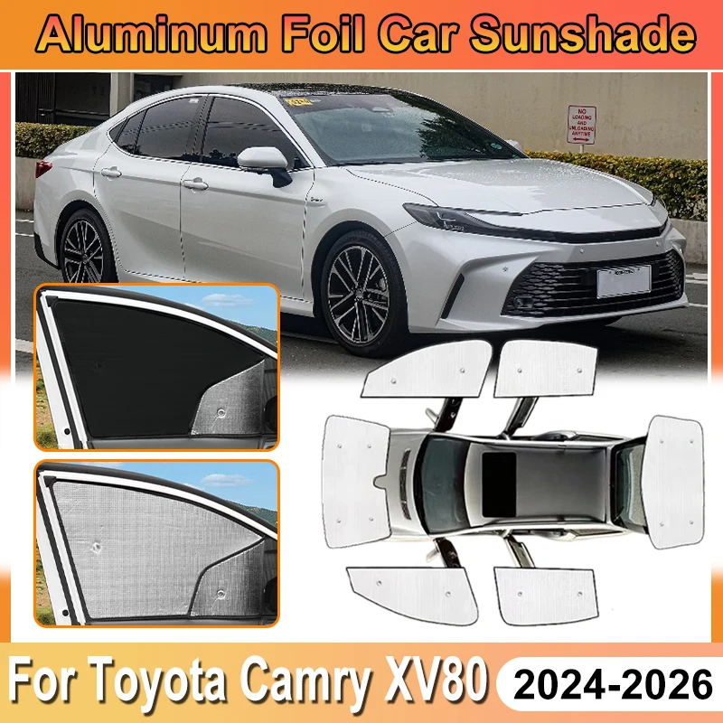 

For Toyota Camry XV80 2025 Accessories 2024 2026 Car Window Covers Aluminum Foil Sun Shades Block Visor Heat Shield UV Protector