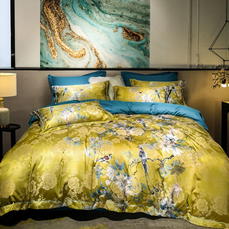 Svetanya Brushed Cotton Bedding Set Print Bed Linens Sheet Pillowcase Duvet Cover Set Underwear
