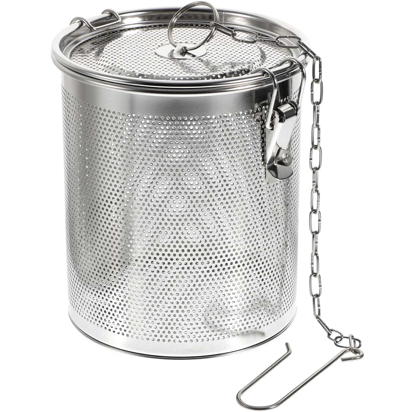 

1pc Stainless Steel Seasoning Soup Brine Basket Seasoning Bag Gravy Soup Taste Spice Bag Box (14x15 Silver)