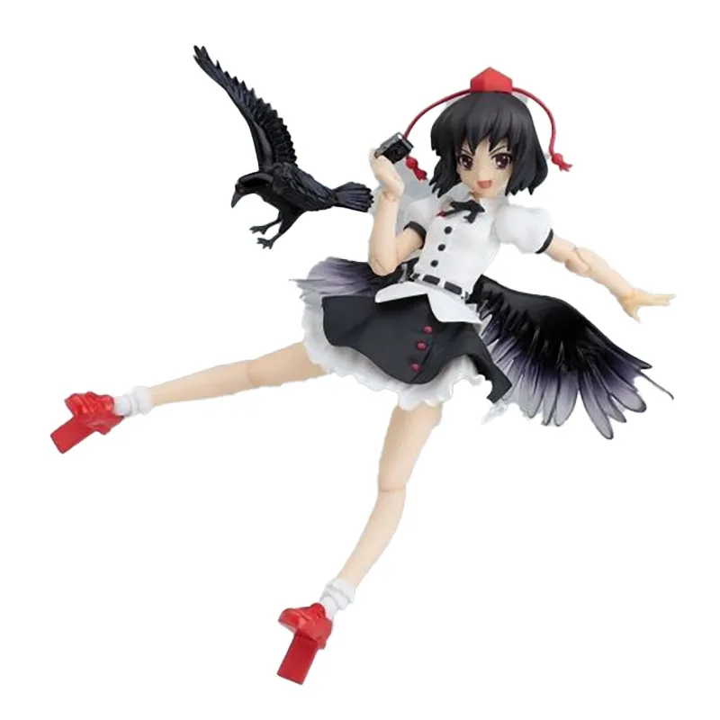 

In Stock Original Max Factory Figma 090 Shameimaru Aya Touhou Project 14cm Anime Portrait Model Toy Collection Doll Gift