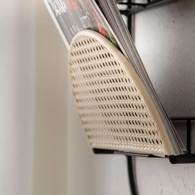 Nordic Ins Wall Porch Storage Vitrina  Rack Hanging Wall Storage Magazine Rack Iron Bookshelf Newspapers Book Bookshelf Storage