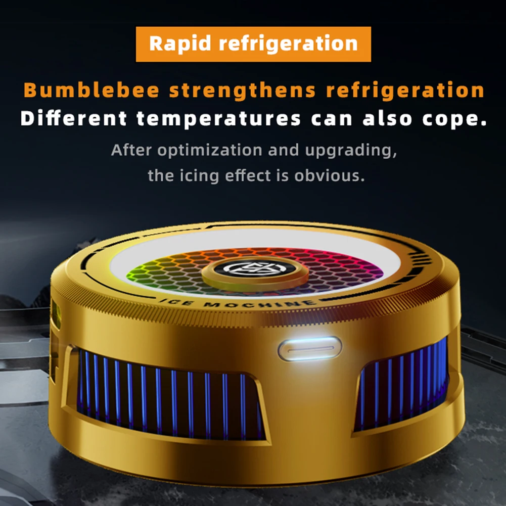 2 in 1 AL19 Magnetic/ Back-clip Mobile Phone Cooler Semiconductor Cooling Radiator 15W Mobile Phone Summer Cooler for PUBG Game