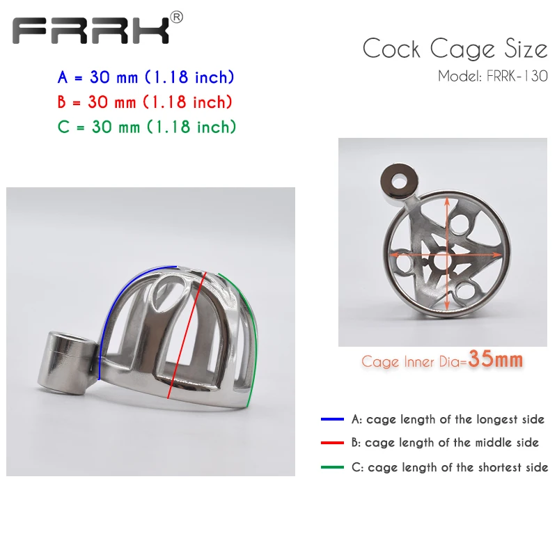 FRRK Male Chastity Cage with Anti-Off Ring for Man Comfortable Bondage Devices Urethral Plug Catheter Cock Lock BDSM Sex Toys