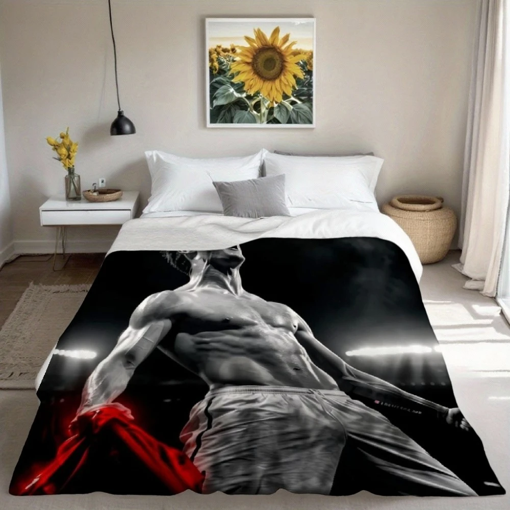 2026 Cristiano Ronaldo (CR7) Soccer Star Print Comfortable Blanket – Fan Collectible, Gift, and Home/Outdoor Decorative Throw
