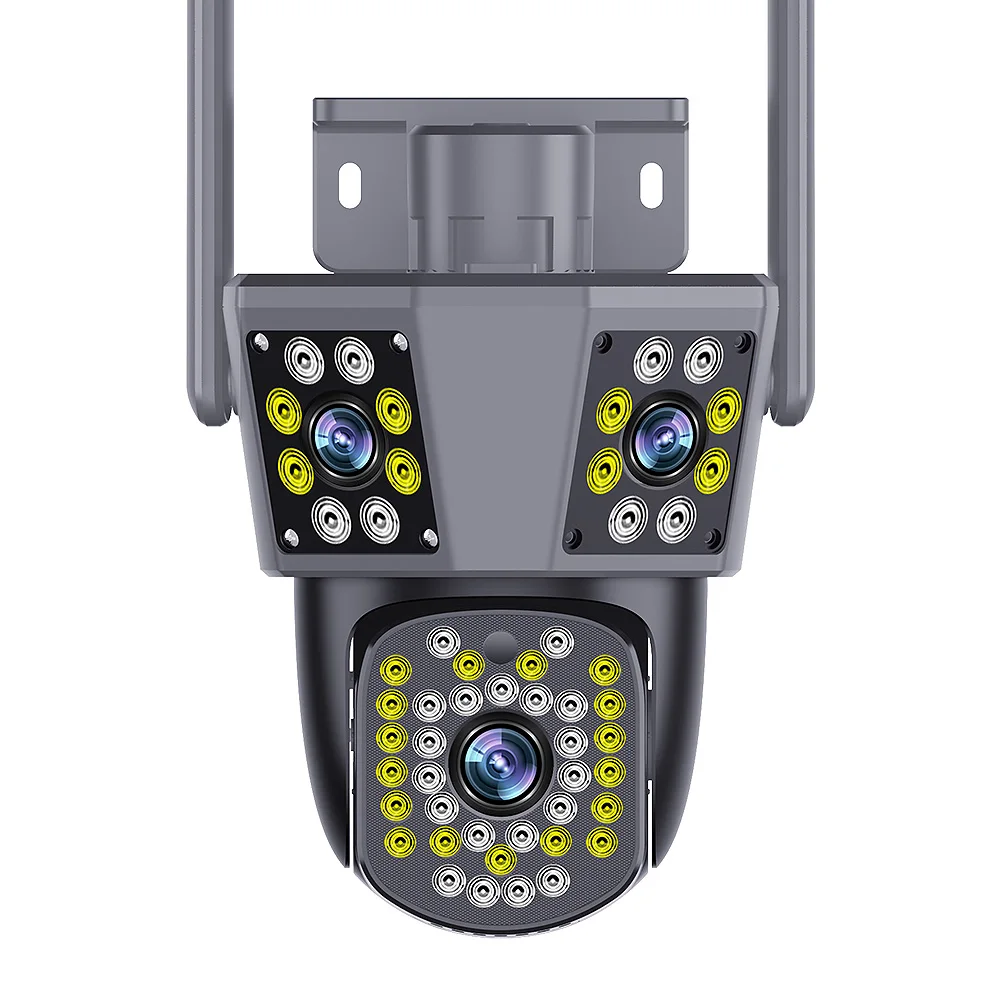 6MP 6K WiFi Outdoor Camera 8X Zoom tre lenti triplo schermo Auto Tracking PTZ Video Security Protection telecamera impermeabile