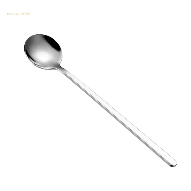 Tea Coffee Soup Spoon For Eating Mixing Stirring Long Handle Drink Tableware Mixing Scoops Bar Bartending Accessories Dropship