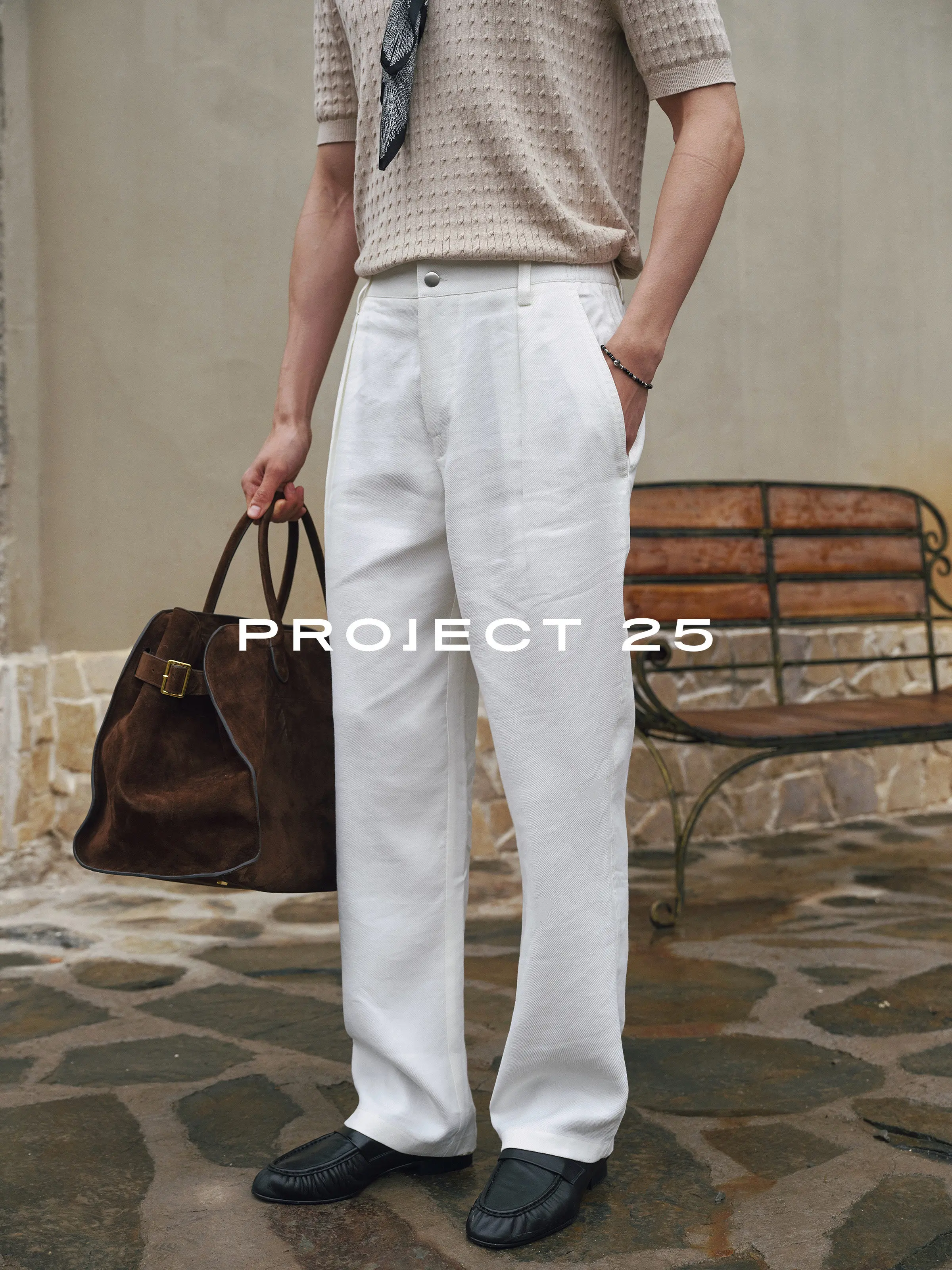 PROJECT 25 Men's Linen Blend Casual Pants Relaxed Straight Fit Breathable Lightweight Old Money Style Spring Summer Pants