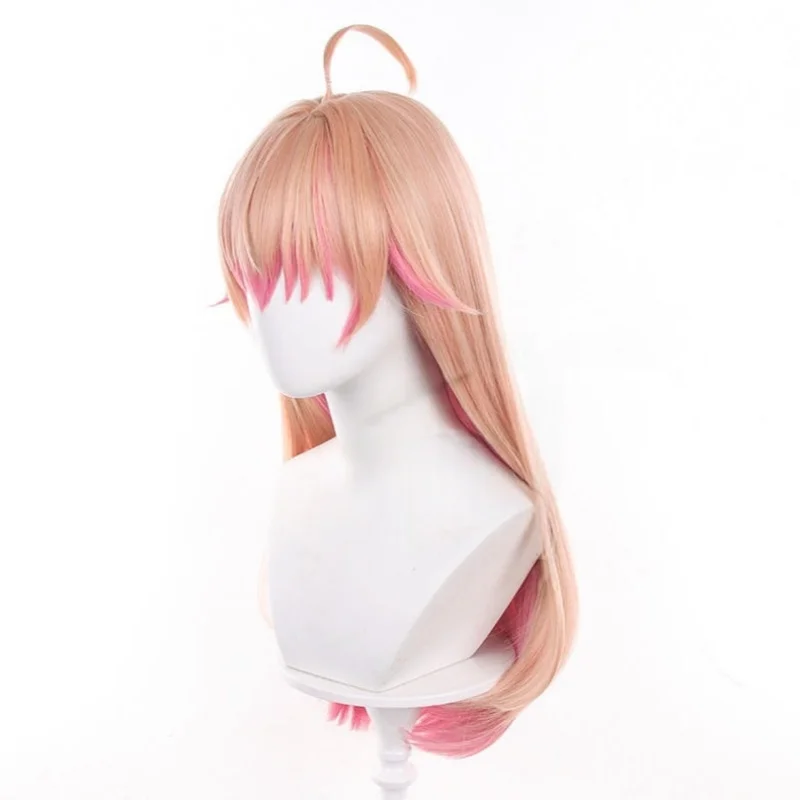 Anime Witch Watch Nico Wakatsuki Nico Wig Cosplay Gradient Pink Long Hair Wigs Halloween Party Women Girls Carnival + Wig Cap