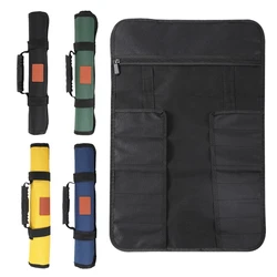 Heavy Duty Rolls Up Tool Bag with Zippers Pouches Portable Large Capacity Tool