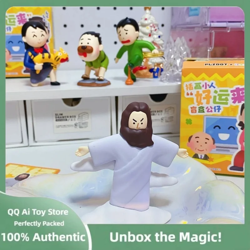 Nowa Seria Plzdot Illustrated Doll Good Luck Mini Blind Box Niespodzianka Mystery Box Urocze Ozdoby na Biurko Prezent Urodzinowy Zabawka