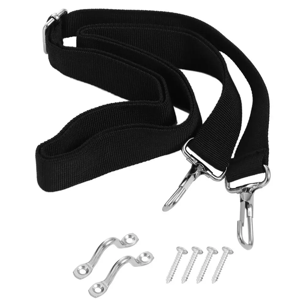 

2Pcs Adjustable Reinforced Hangers for Tent Flat Strap Fixed Buckle Tent Tie Down Rope Hanging Tightener with Hook