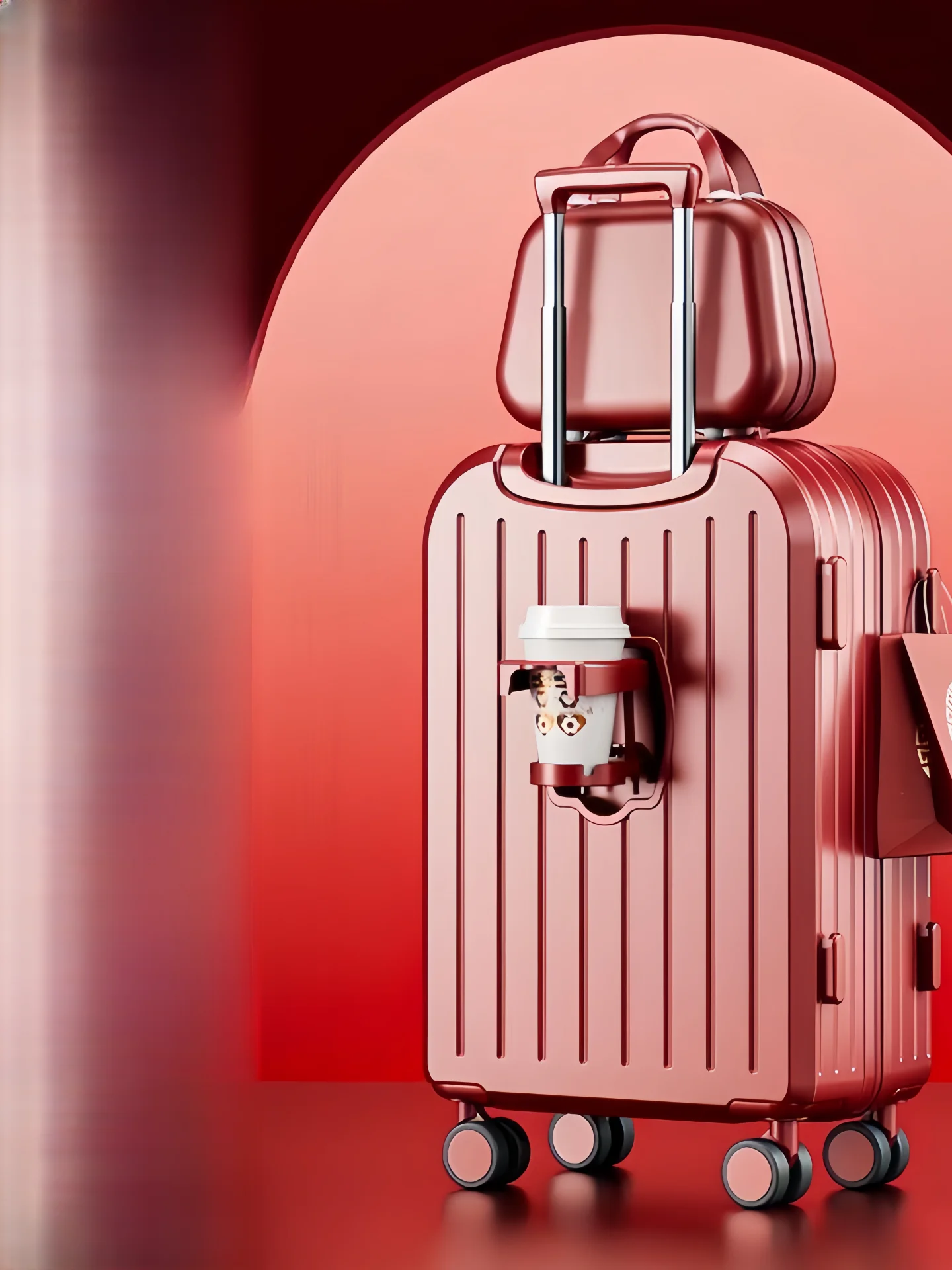 valise-de-voyage-rouge-en-cuir-avec-serrure-a-combinaison-pour-la-nouvelle-mariee-ideale-pour-l'accompagnement-de-mariage-le-trousseau-et-le-voyage-de-noces-et-comme-boite-de-joie-pour-la-mere
