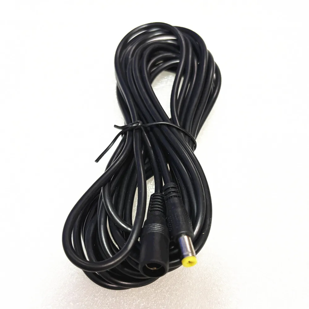 DC 12V Extension Power Cable Male To Female 2.1mm*5.5mm Connector Wire 5m 10m 20m Black Power Cord For HQCAM CAMERA