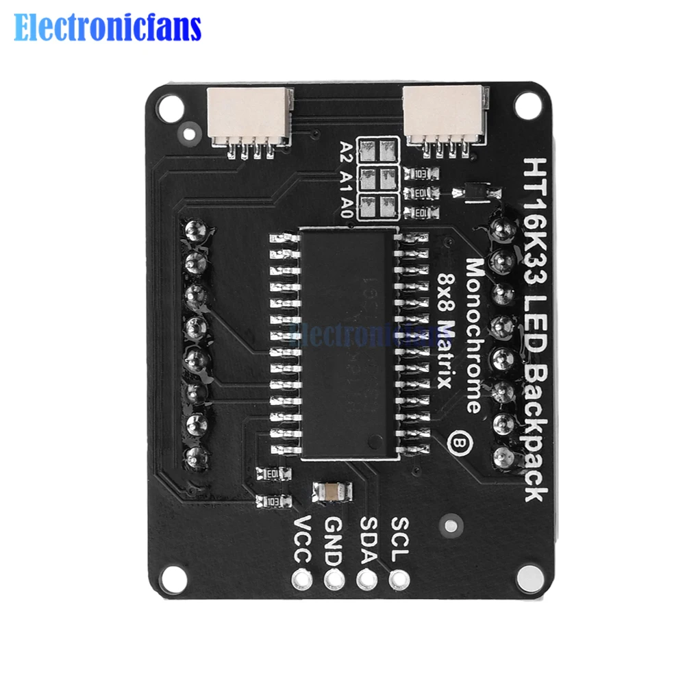 8X8 Matrix Common Cathode LED Dot Matrix Display Module Ht16K33 Driver I2C Interface