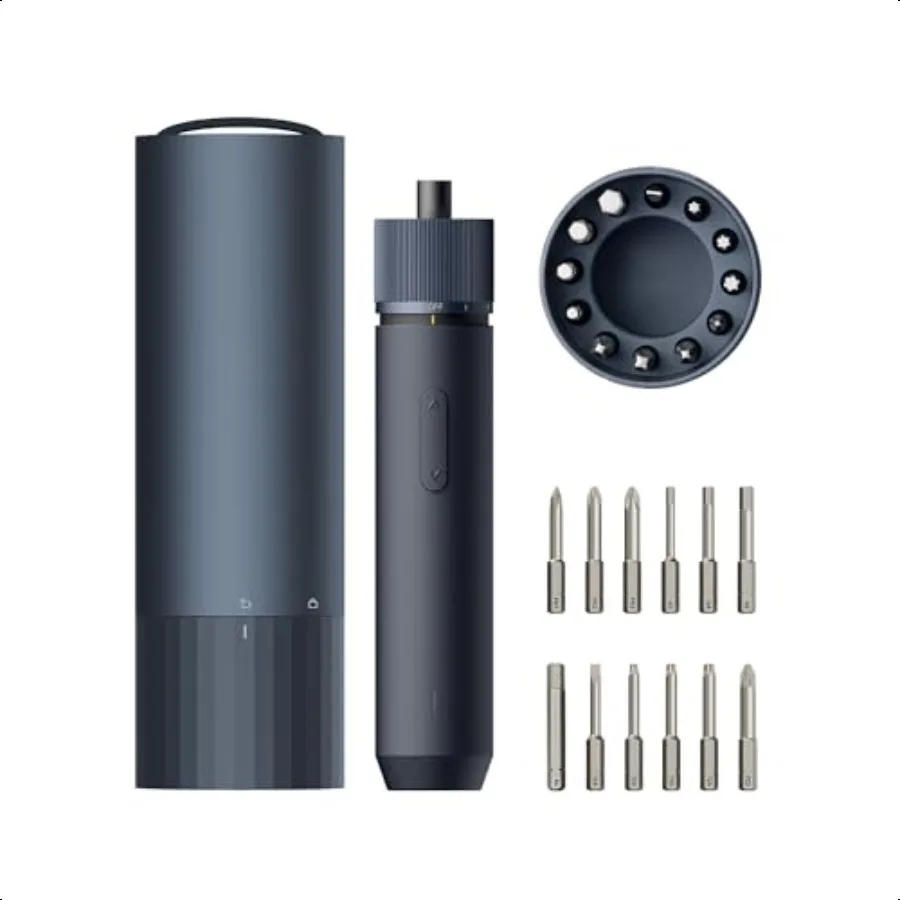 

Electric Screwdriver Rechargeable 3.6V Cordl Screwdriver Set USBC 3 Torque Settings 1500mAh Battery LED Light 12 S2 Metal Bits