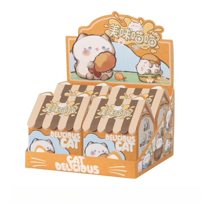 Delicious Cat Blind Box Creative Cartoon Cute Resin Crafts Desk Home Interior Decoration Tide Play Surprise Doll Birthday Gift