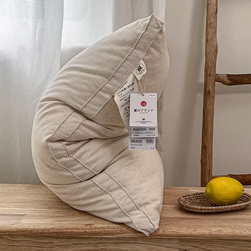 

Quality Home Flax Pillow 3D Cotton Linen Neck Pillows Rectangle Bedroom Sleep 5-Star Hotel Pillow High Pillows for Sleeping 이불