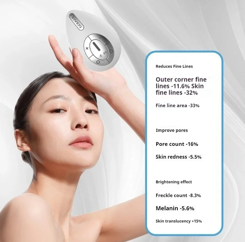 Appareil Facial ultrasonique, Machine de Lifting du visage, masseur de serrage de la peau à 3 niveaux, thérapie à la lumière LED, outil de beauté pour rajeunissement des vibrations
