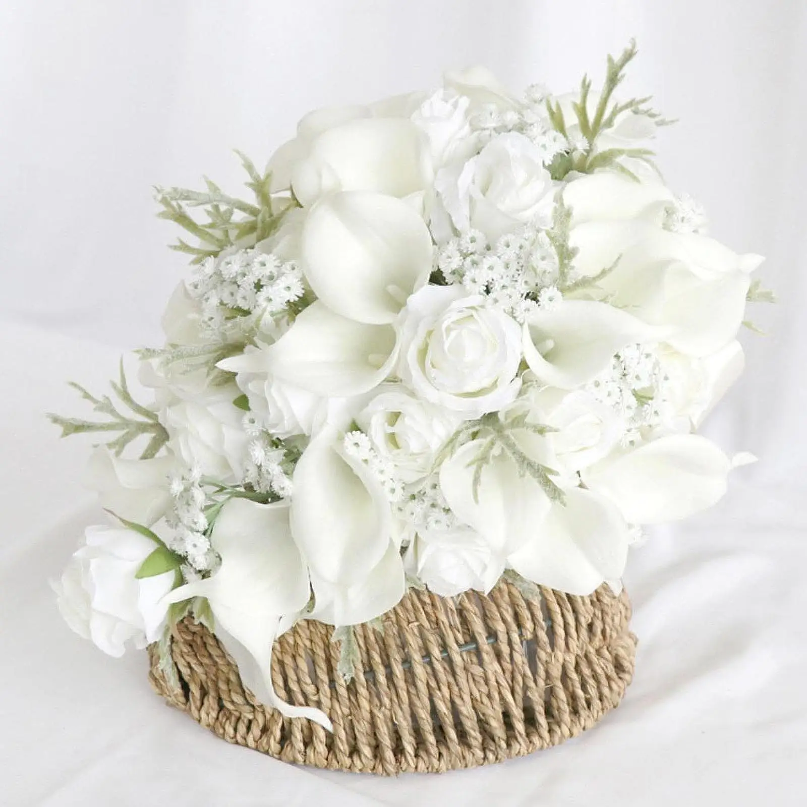 

Wedding Bouquet Realistic Elegant Lifelike Fake Flowers for Ceremony Anniversary Wedding Centerpieces Decoration Valentine's Day