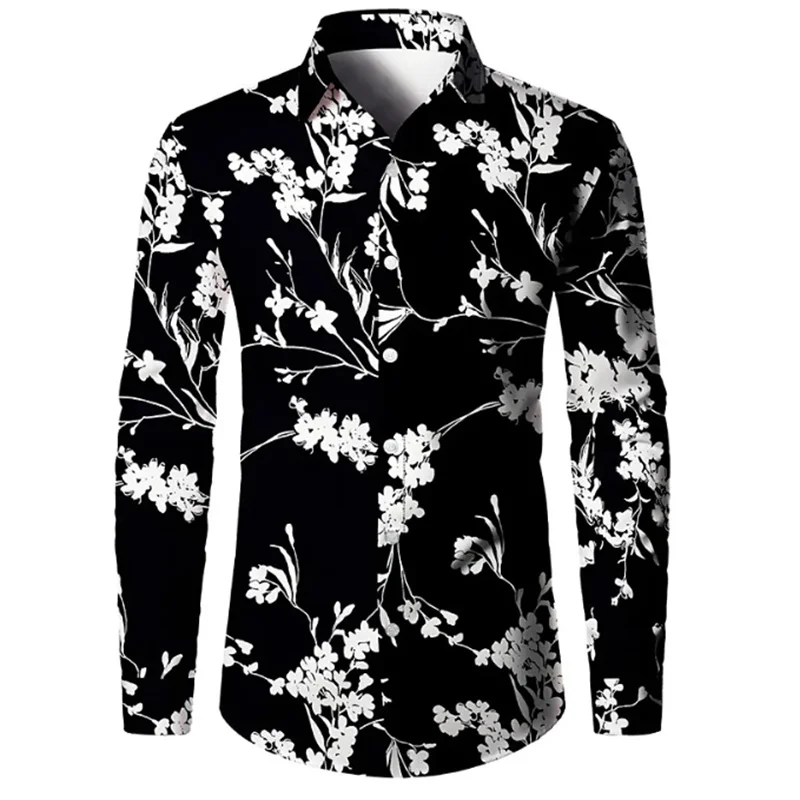 Leisure men\'s shirt 3D printed shirt outdoor street long sleeved printed clothing fashion street clothing designer comfortable