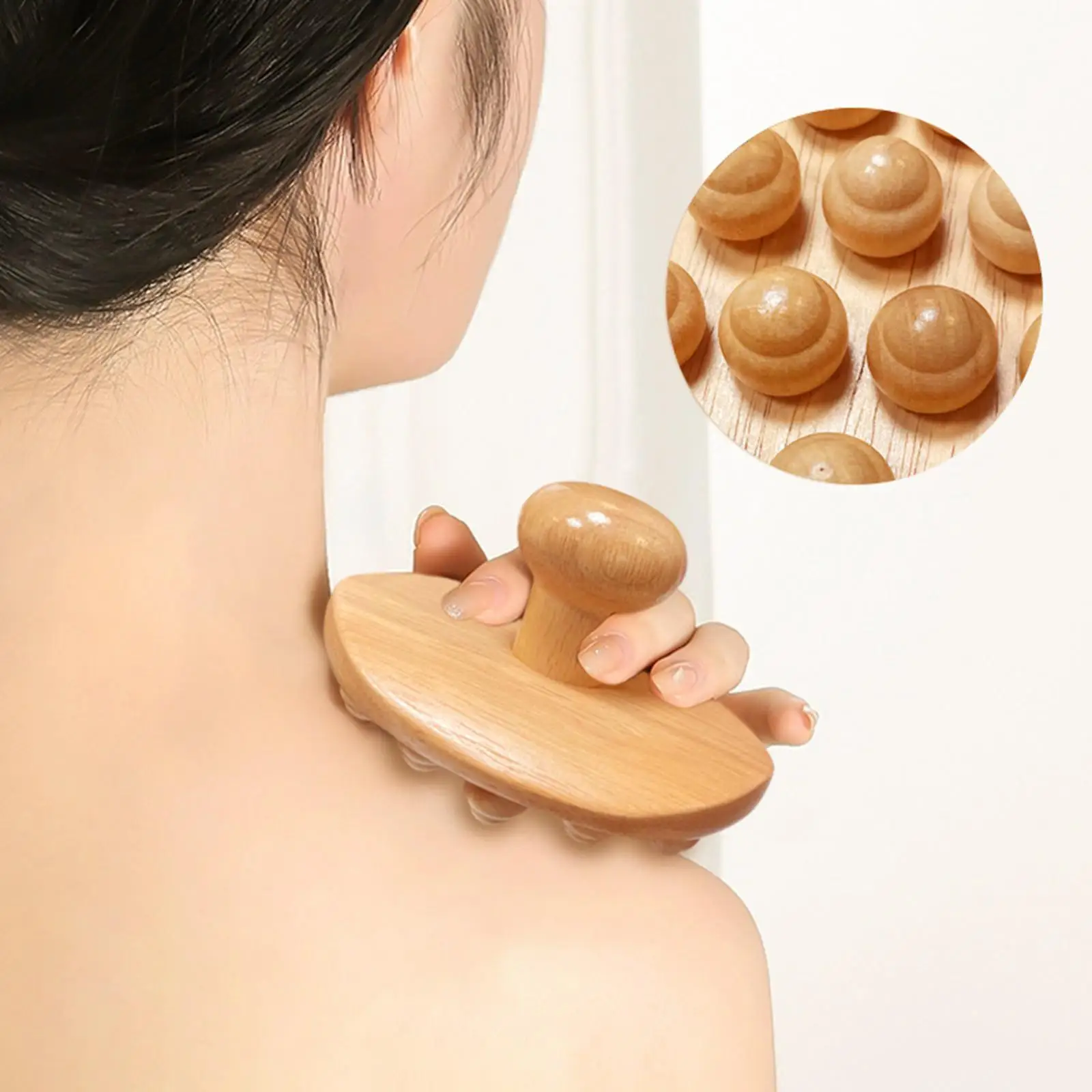 

Wood Massage Brush Body Massager Manual Massage Tool Handheld Body Sculpting Tool for Back Shoulder Sauna Body Contouring SPA