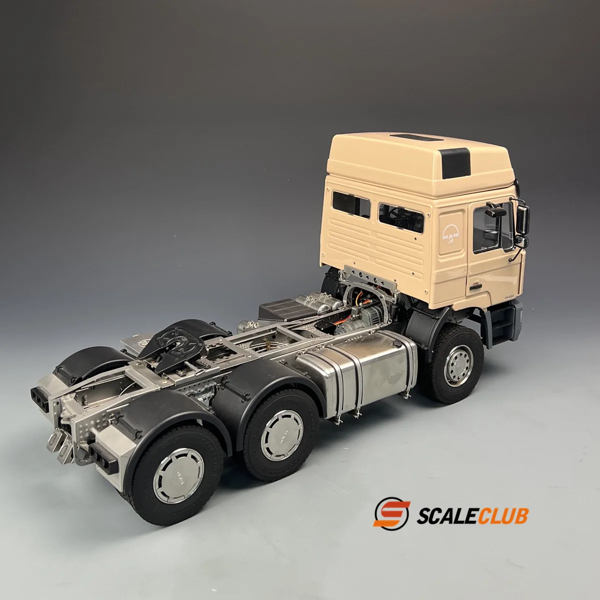 Scaleclub Model 1/14 Voor MAN F2000 Tractor Modder Hoofd 6x6 Volledig Metalen Chassis Voor Tamiya RC trailer Kipper Auto Diy Onderdelen