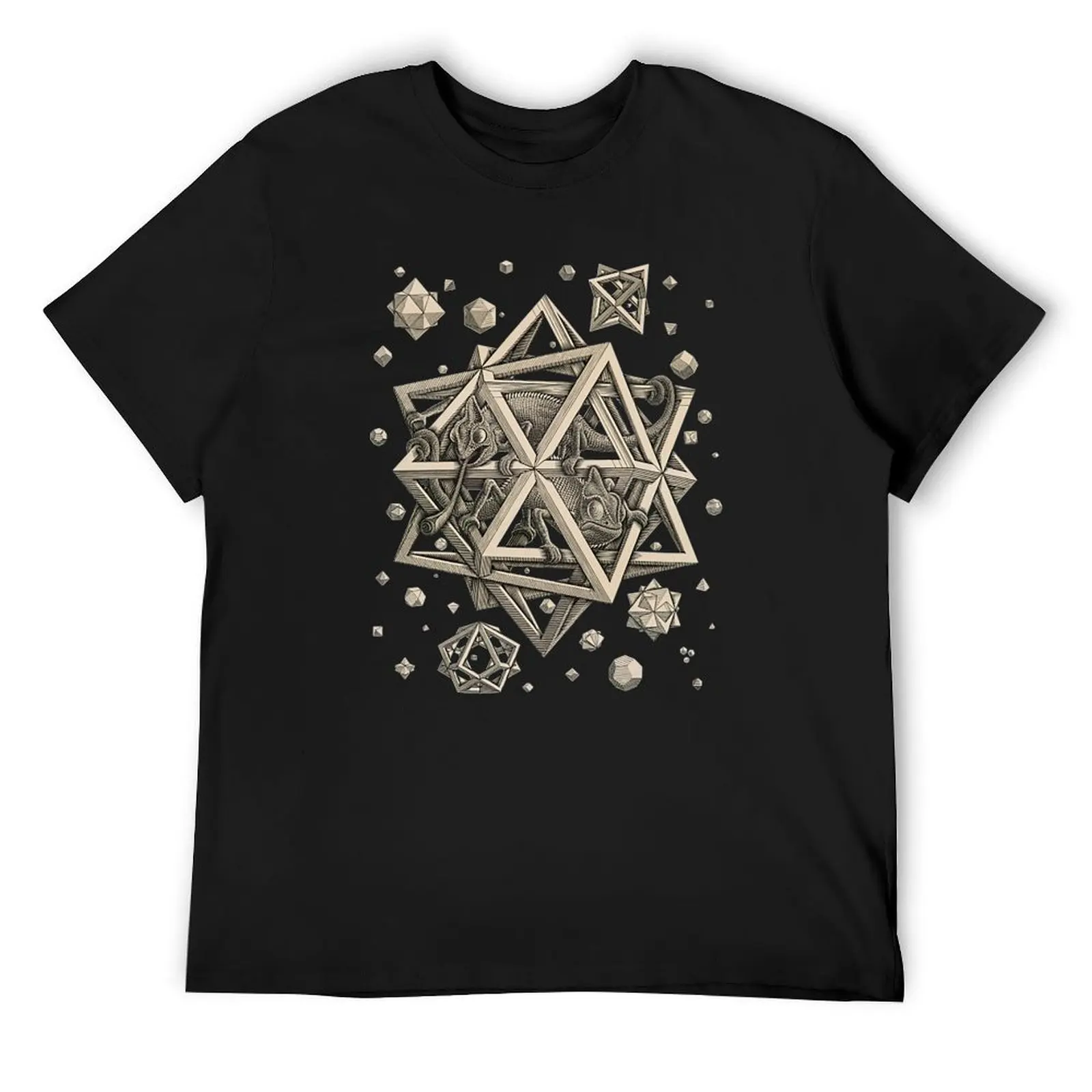 

Escher - Stars T-Shirt oversized quick drying summer top anime figures shirts graphic tee men