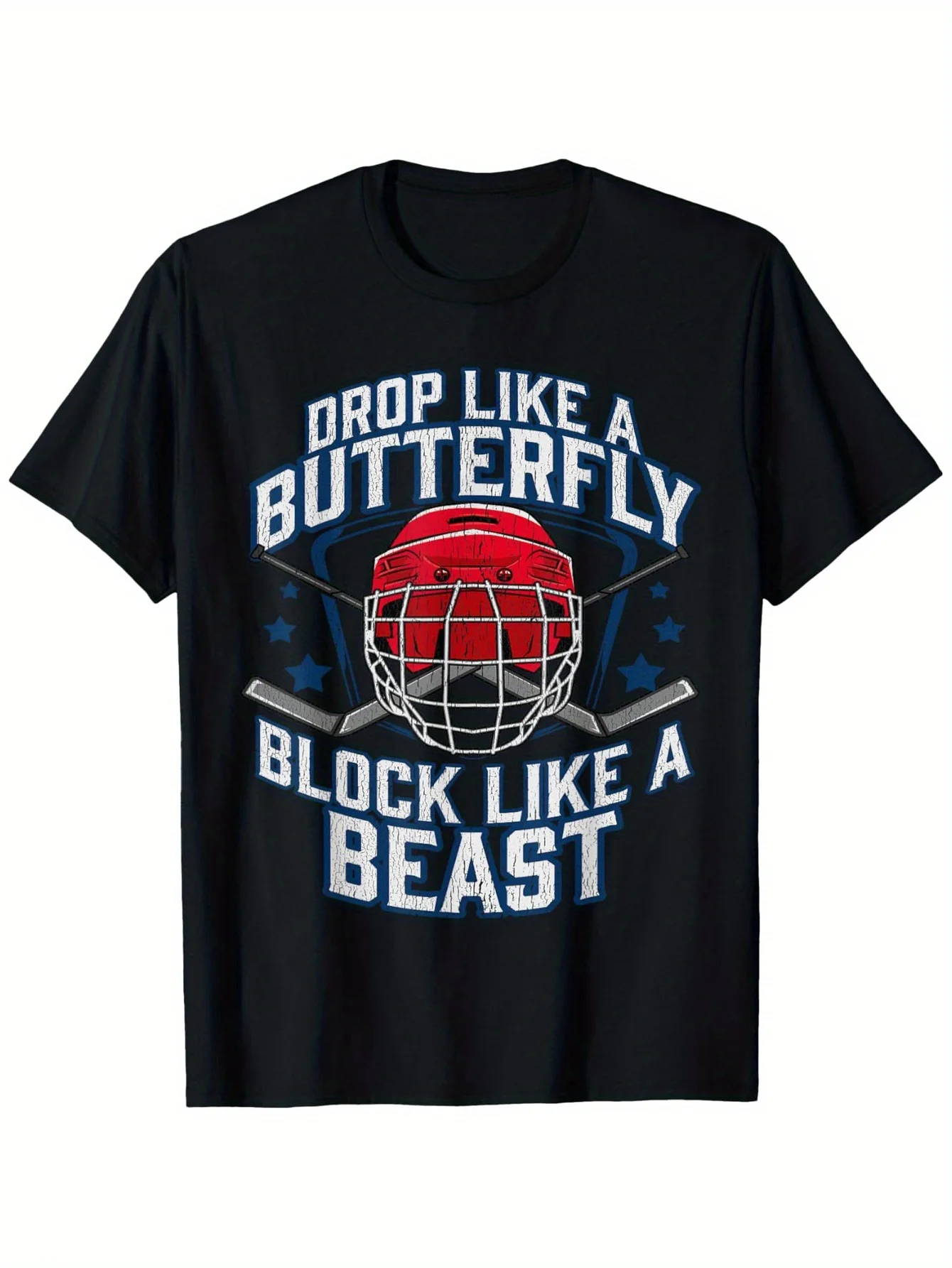 

Ice Hockey Goalie Block Like A Beast Player Men Boys Teen T-Shirt