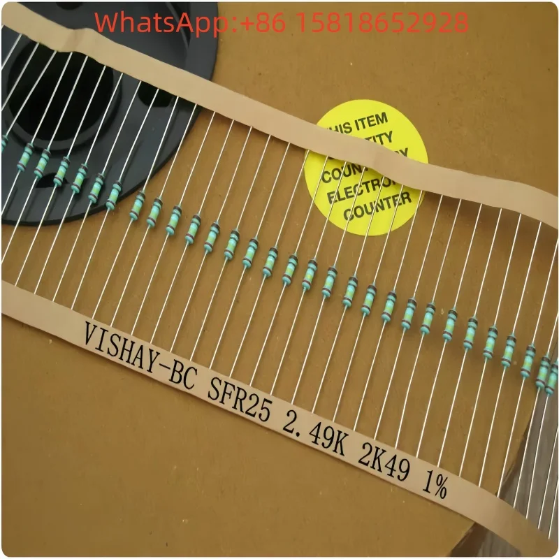 10pcs VISHAY-BC 2K49 2.49K resistor SFR25 1% copper lead metal film imported original