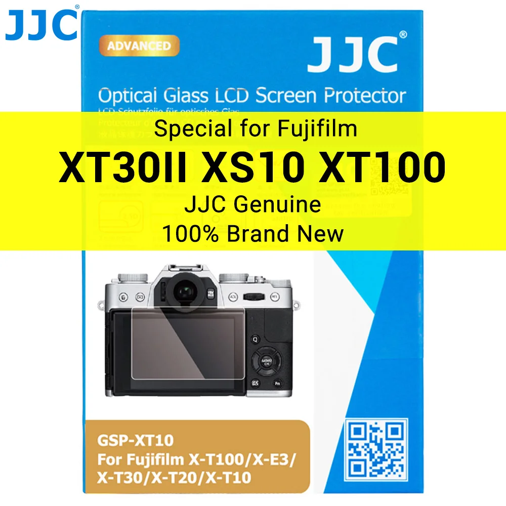 JJC Screen Protector Tempered Glass for Fujifilm XT50 X-T30II X-S10 X-T30 X-T10 X-T20 X-E3 Camera LCD Screen Cover Anti-scrach