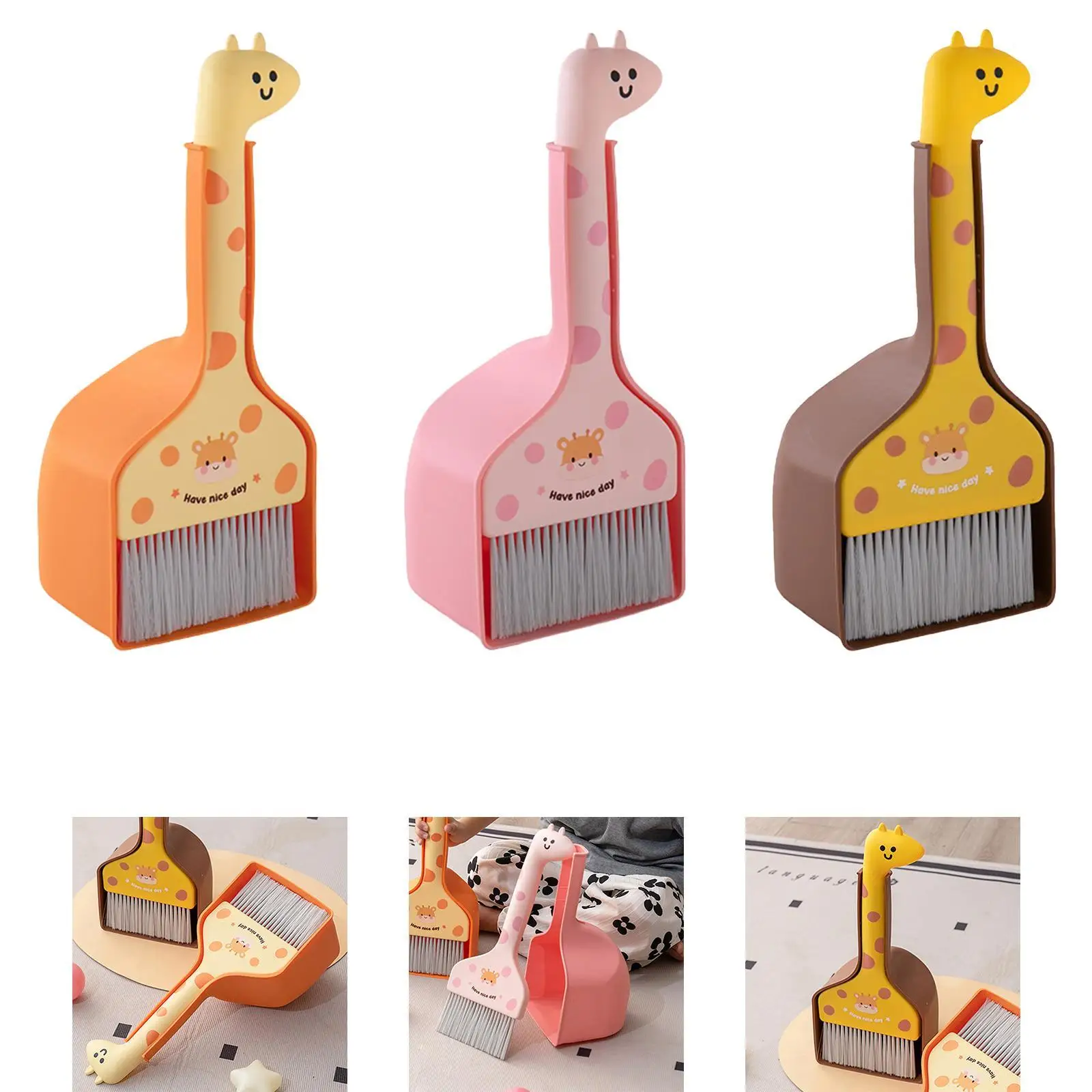 Kids Broom and Dustpan Set Little Housekeeping Helper Set Pretend Play Toys Educational Toys Household Mini Broom Dustpan