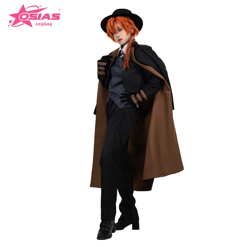 

OSIAS Nakahara Chuuya Cosplay Costume Set Nakahara Chuuya wig Nakahara Chuuya shoes Bungo Stray Dogs