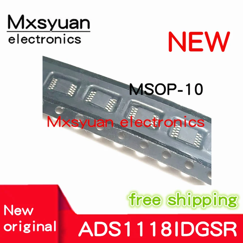 5pcs~20pcs/LOT ADS1118IDGSR BBEI ADS1118IDGST ADS1118 ADS1118IDGS MSOP10 VSSOP10 New original 16 bit ADC chip