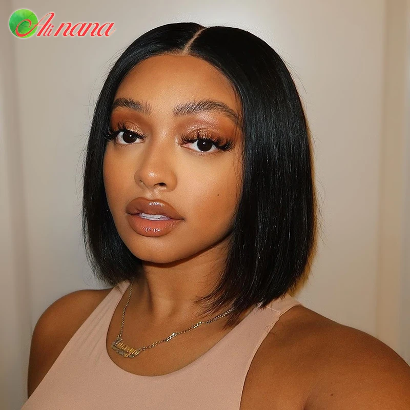 Ombre 1B/30 Brown Colored Straight Short Bob 6x6 Lace Closure Wig 1B/27 Blonde 13x4 Lace Frontal Wig Human Hair Wig For Women