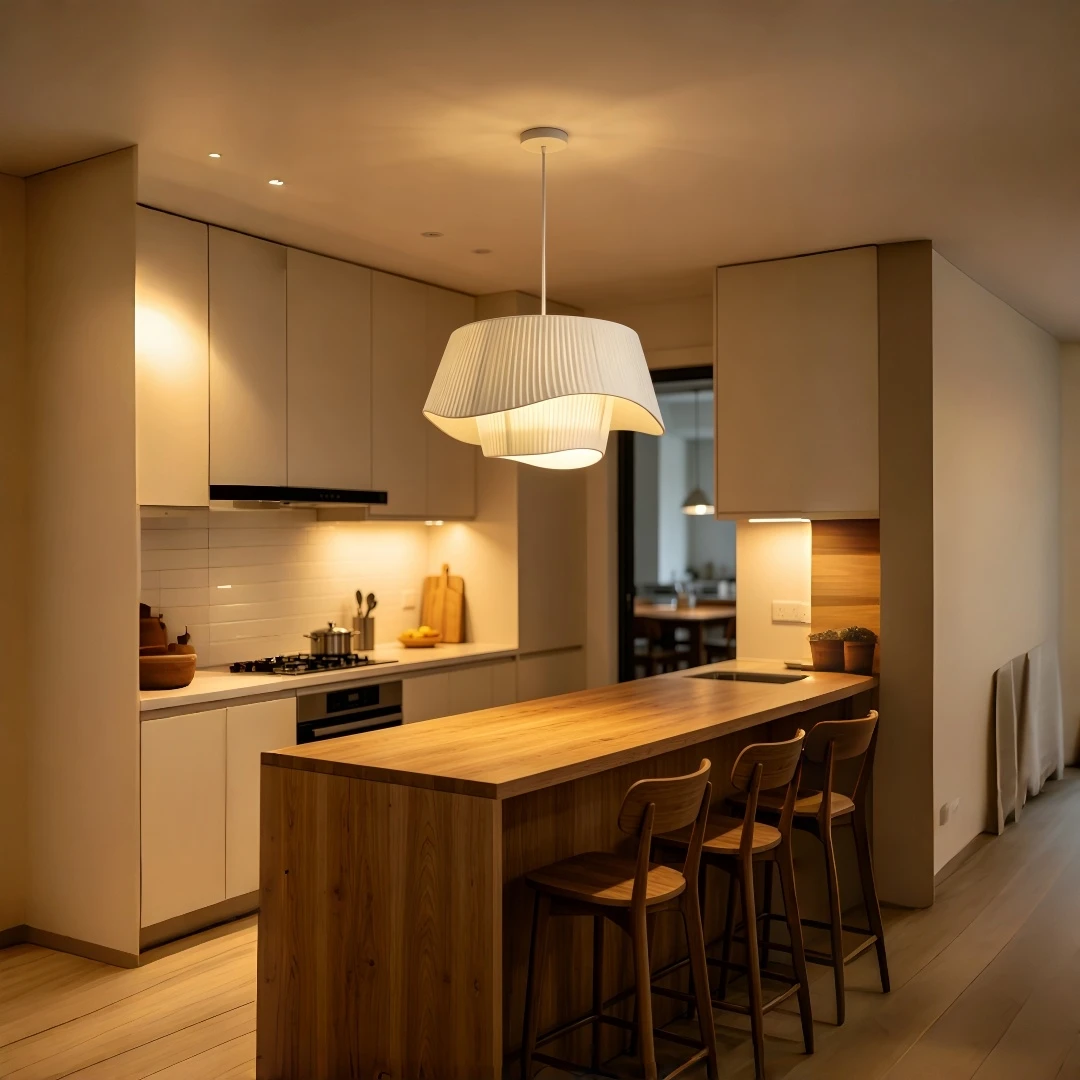 

Modern Pleated Wave Pendant Light Wavy Hanging Lamp for Living Room Bedroom Dining Room Kitchen Island Cafe Restaurant HomeDecor
