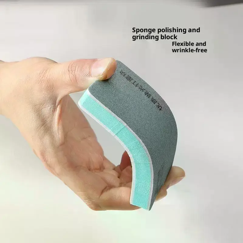 1/5/10 قطعة إسفنجة صنفرة مزدوجة الجوانب بلمسة نهائية دقيقة 600-3000 إسفنجة ورق الصنفرة لحزام الساعة وتلميع الحافظة