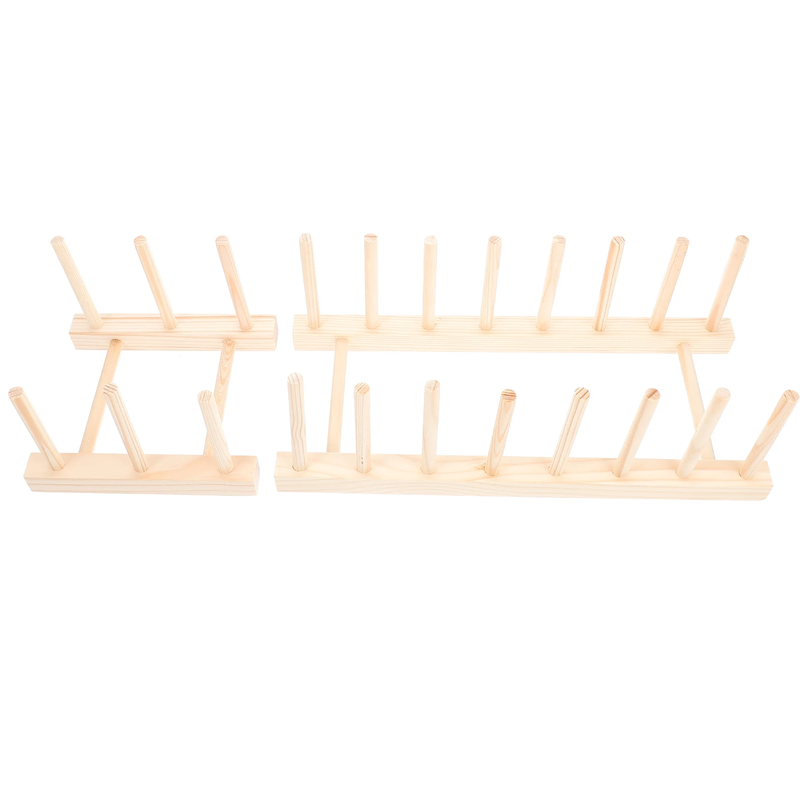 

2Pcs Wood Shelves Safe Easy Wash Dry Beautiful Plate Display Kitchen Organizer Bowl Dish Shelves Cup Storage Shelf