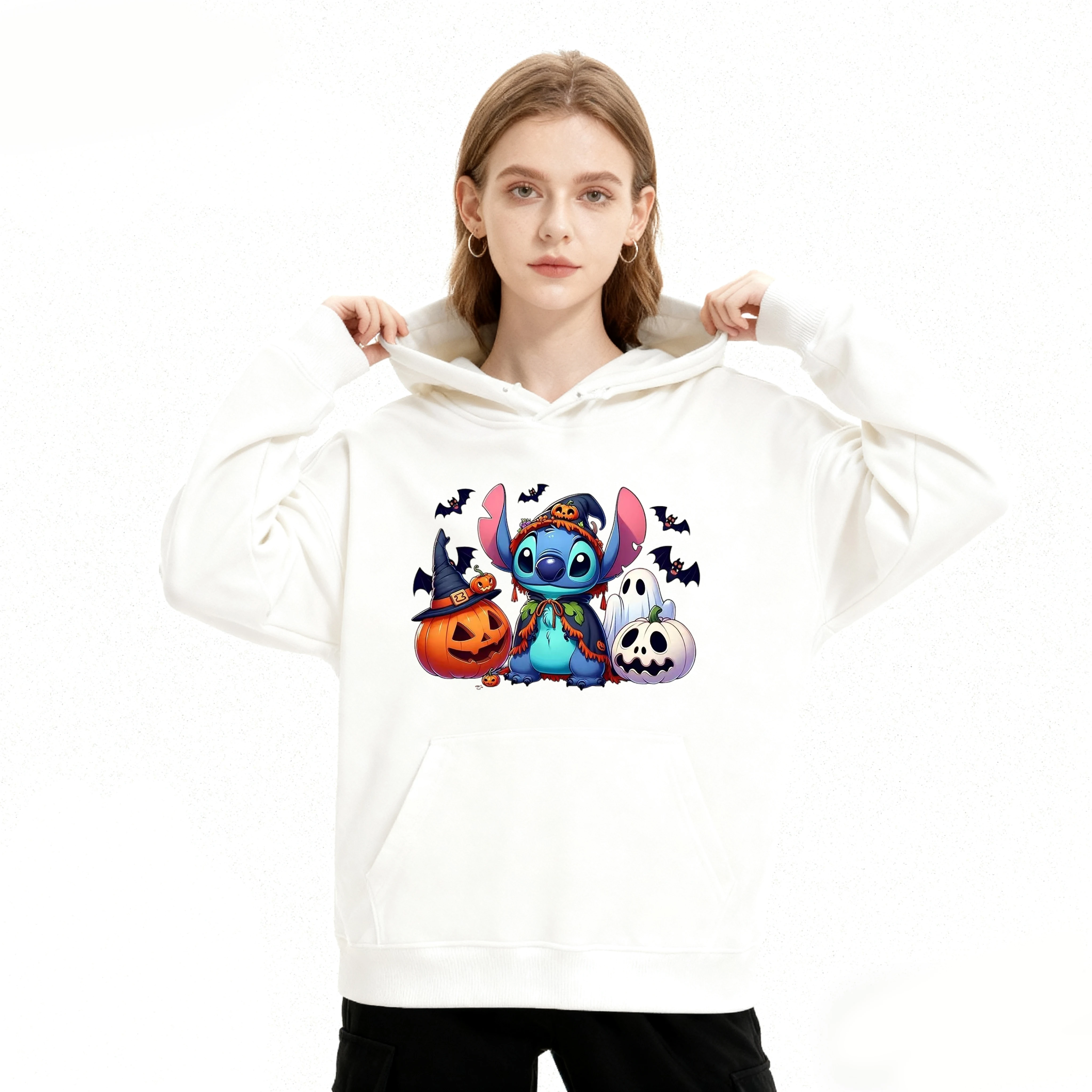 ستيتش الهالوين أزياء رياضية مقنعين سترة ديزني عنصر نمط الطباعة الرياضية مريحة لطيف الترفيه الحياة اليومية