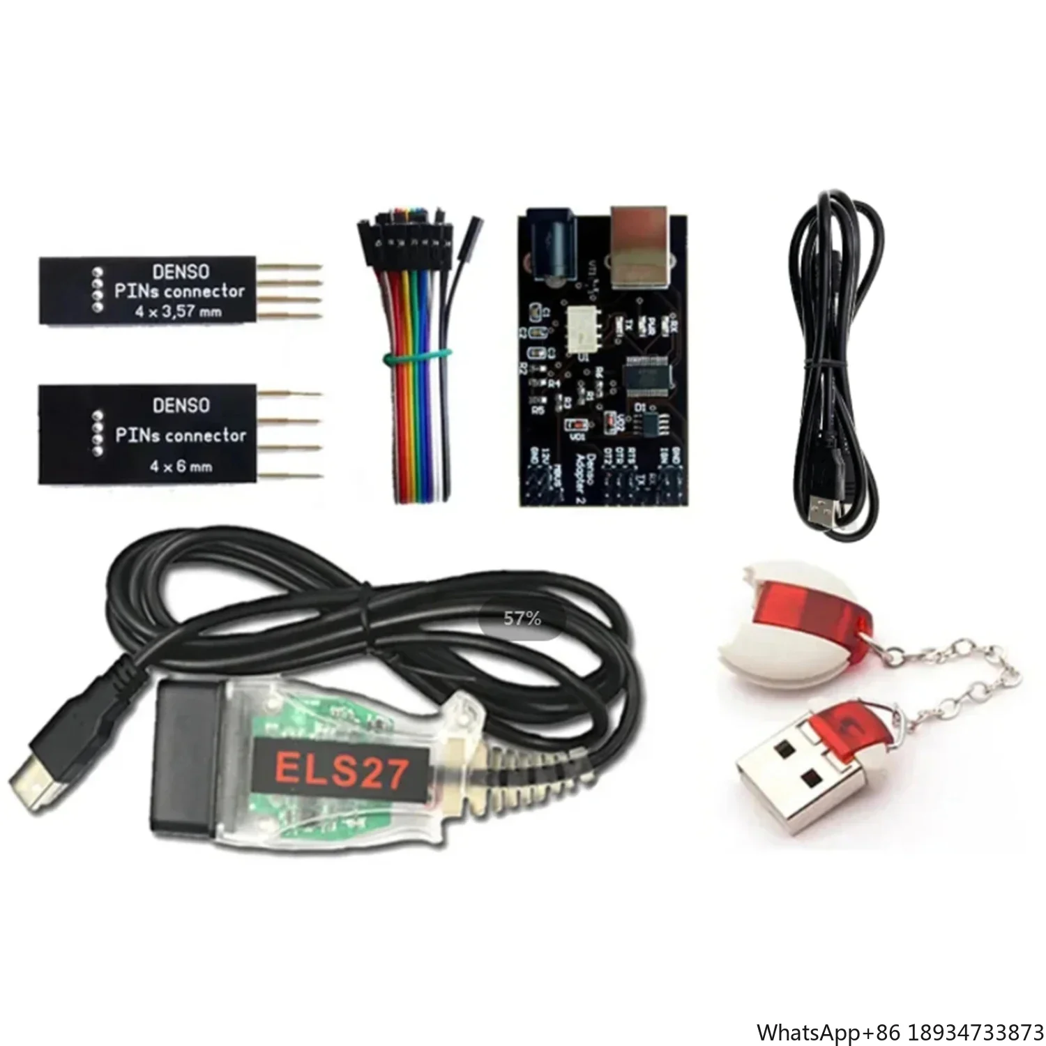 MTool V1.64 Full Set Mileage KM Adjustment Software Mileage Correction Tool Dongle Denso Adapter Denso Pin Wires Cable