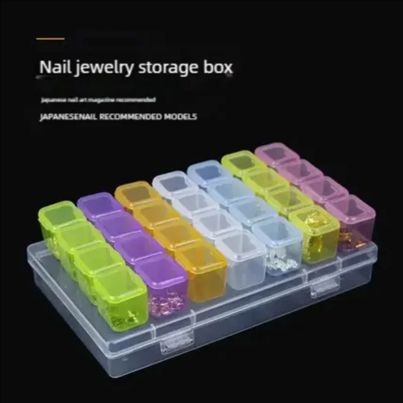 28 Slots Adjustable Plastic Storage Box Storage Box Case for Jewelry Diamond Embroidery Craft Bead Pill Holder Storage Tool GYH