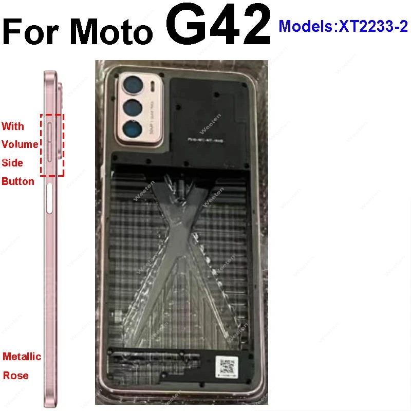 For Motorola MOTO G22 G42 G52 G62 G72 G82 5G Middle Housing Cover Frame Bezel with Lens Glass Frame Parts