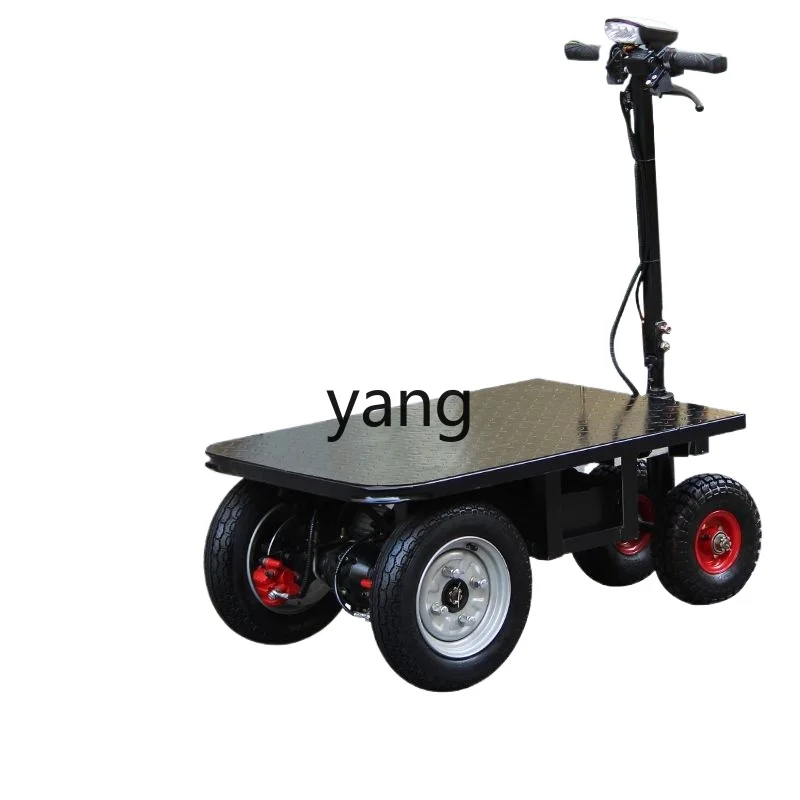 C X electric flatbed cart trolley pulling cement truck