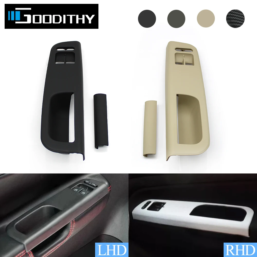

LHD RHD 2-doors Car Inside Front Door Window Switch Panel Trim Pull Grab Handle For Volkswagon VW Golf 4 MK4 Jetta Bora Passat