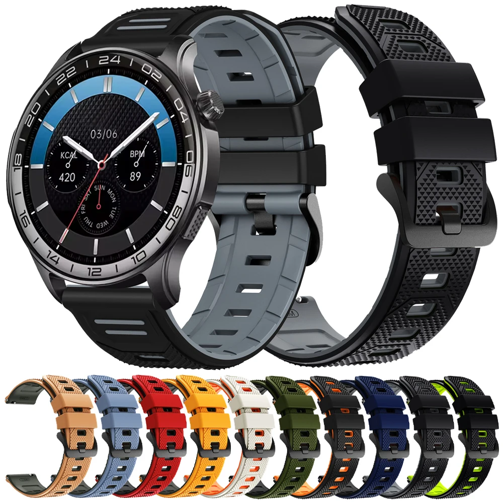 22mm Silicone Strap for Zeblaze Btalk 4/Vibe 8/7/Pro/Lite/stratos 4 3 2/GTR 3 Pro Replace Bracelet Mi Watch Color 2 S1 S5 Correa