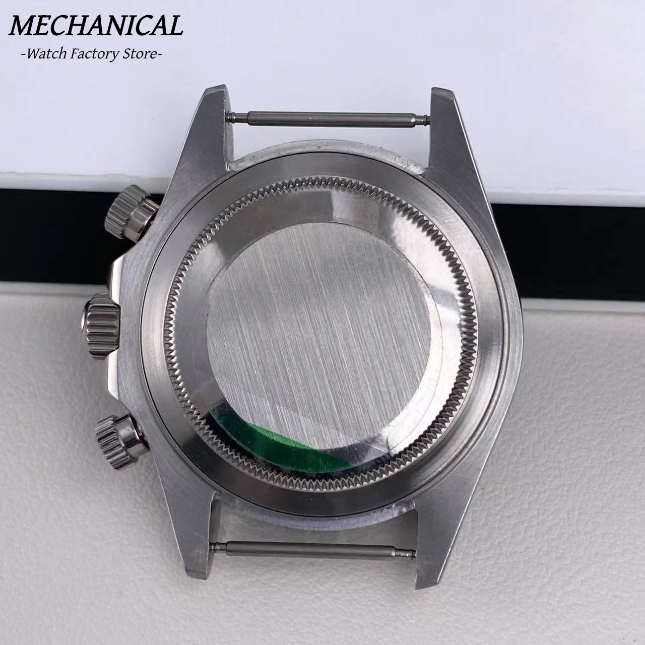 39 mm VK63 Uhrengehäuse mit Keramiklünette und Saphirglas, Edelstahl, Herrenuhr-Zubehör für VK63 Quarzwerk – Detail 12