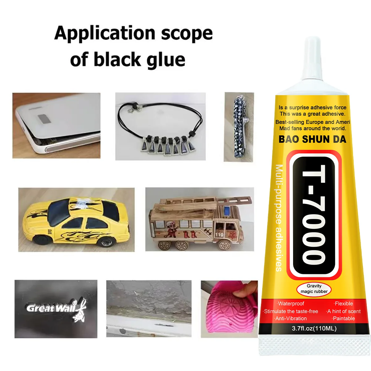 15ML 50ML 110ML B-7000 Klarer Kontakt-Telefonreparaturkleber Universal Glas Kunststoff DIY Kleber T7000 mit Präzisionsapplikatorkleber – Detail 6