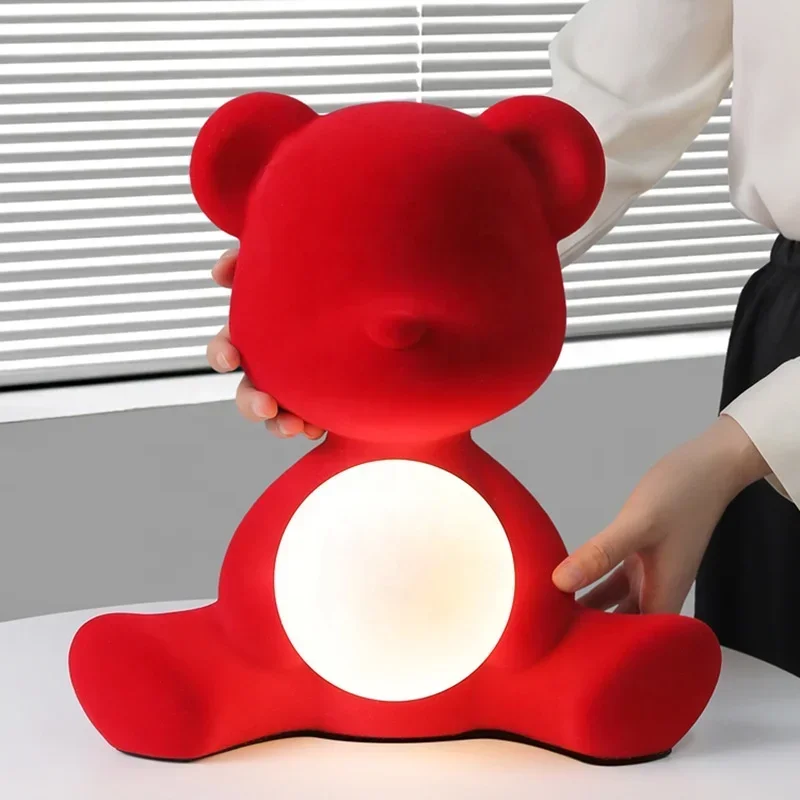 modern Children's desk lamp cartoon teddy bear warm and cute bedside bedroom boy and girl birthday gift decoration table lamp