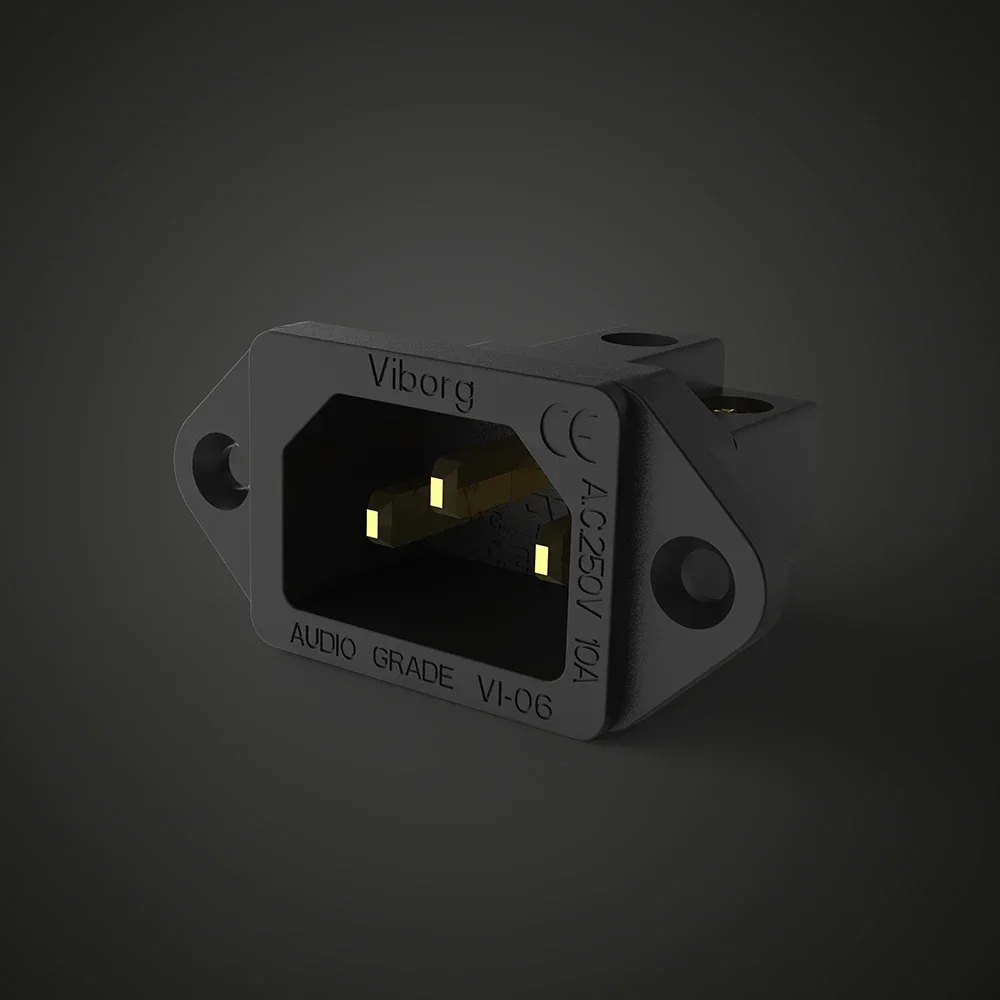 Viborg 하이 퀄리티 오디오 VI-06BG, 오디오 등급 순수 적색 구리 IEC 소켓
