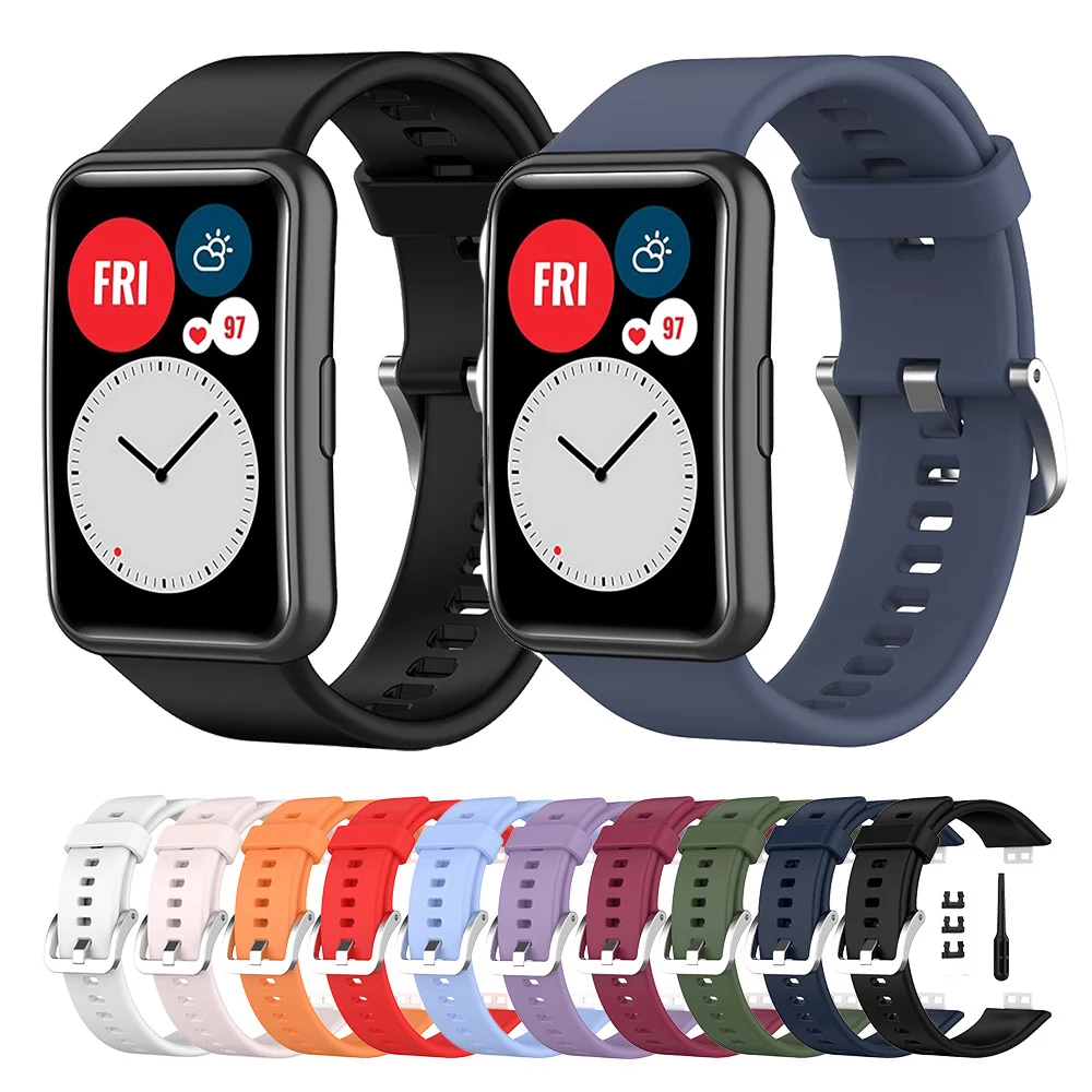 Correa de silicona para reloj inteligente, correa de repuesto para Huawei Watch Fit, Edición especial